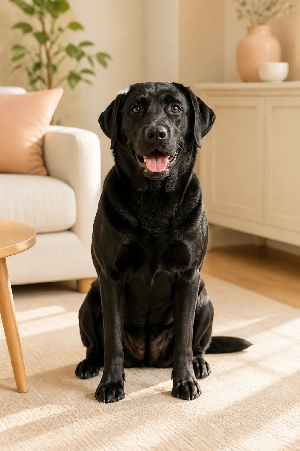 Perro labrador negro en casa - Nova Pet