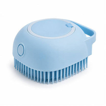 Cepillo de bano Nova Pet de silicona color azul